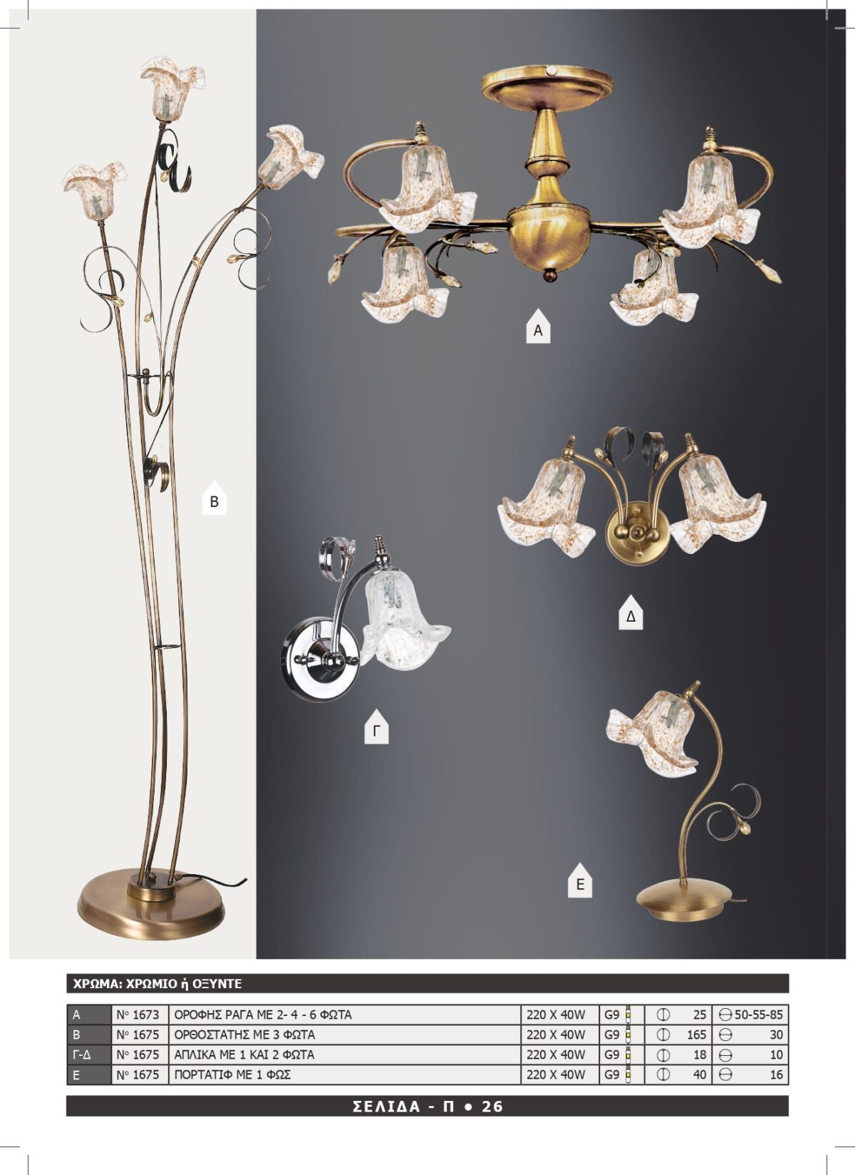 Φωτιστικό Αφροδίτη 1673-1675