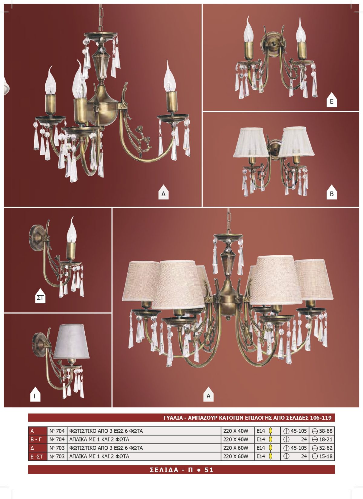 Φωτιστικό Αφροδίτη 703-704