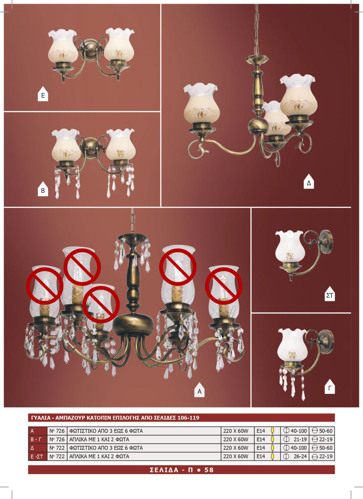 Φωτιστικό Αφροδίτη 722-726