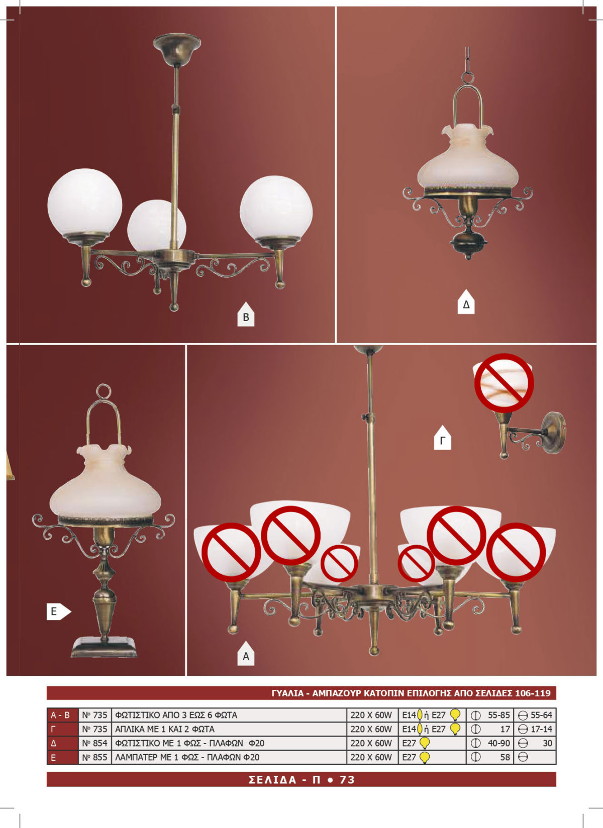 Φωτιστικό Αφροδίτη 735-854-855