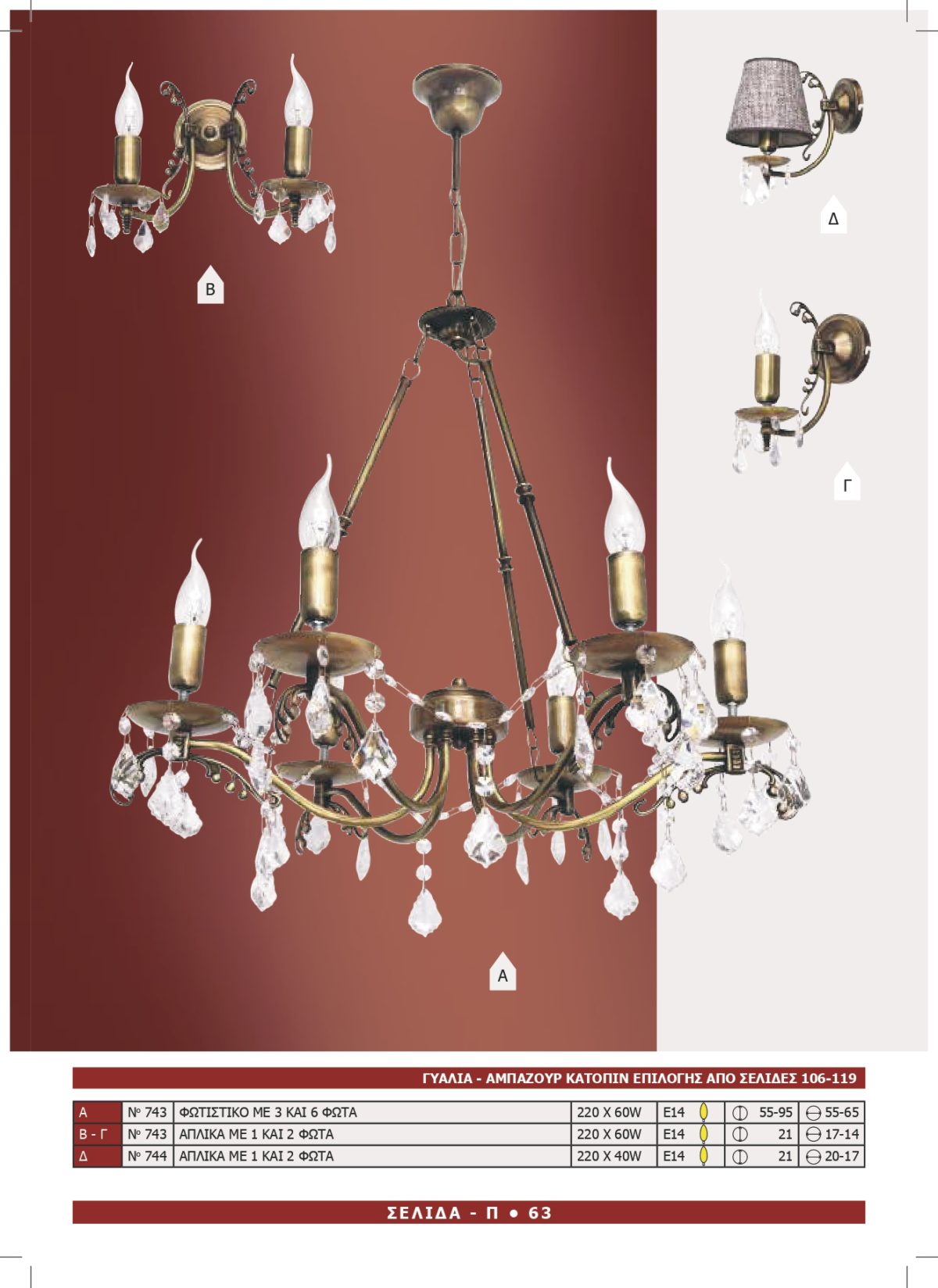 Φωτιστικό Αφροδίτη 743-744