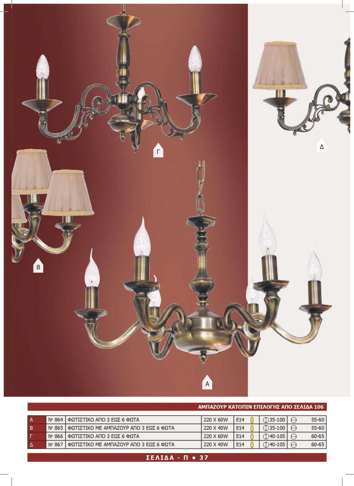 Φωτιστικό Αφροδίτη 864-865-866-867