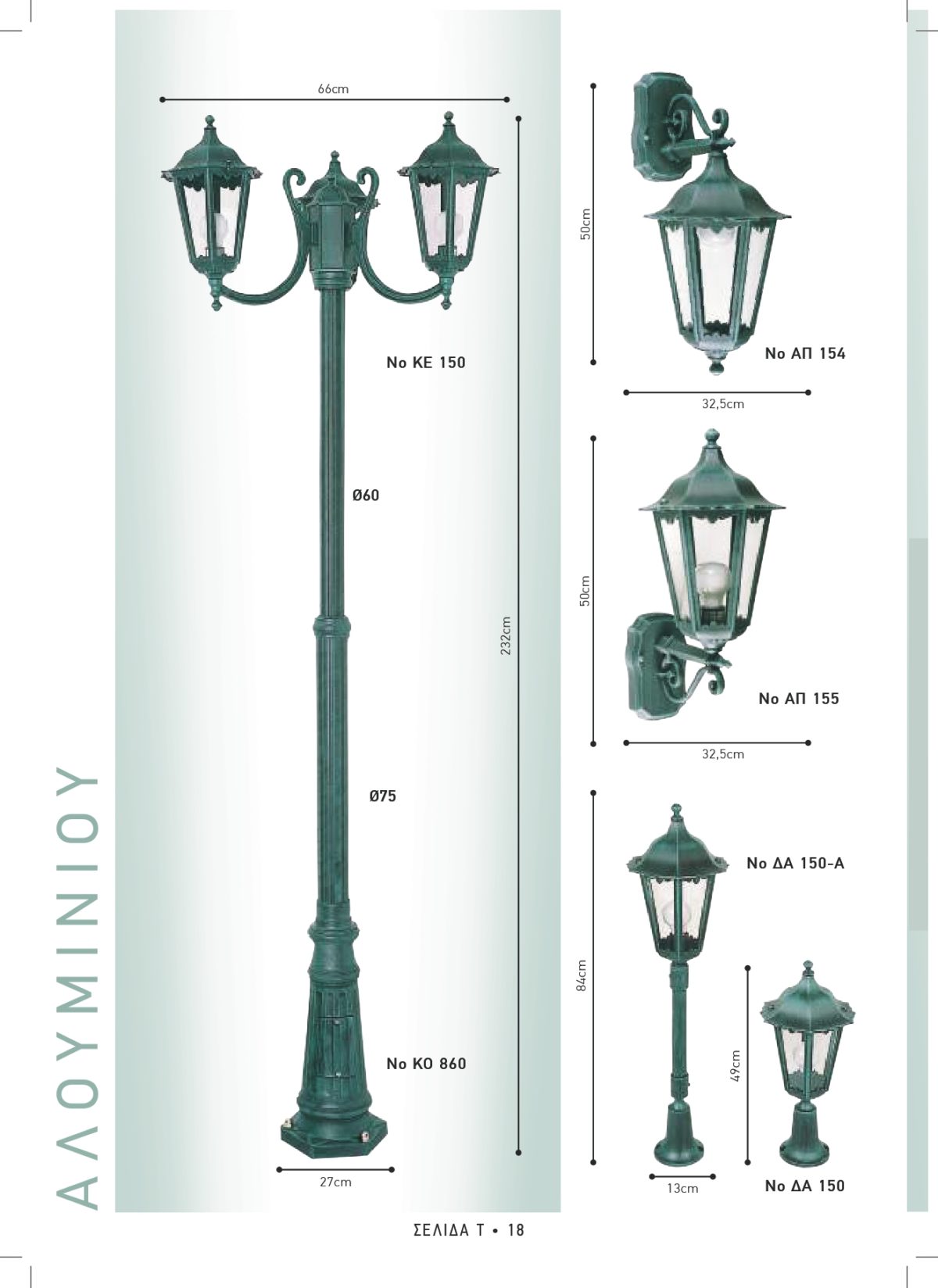 Φωτιστικά εξωτερικού χώρου Διογένης 150-154-155