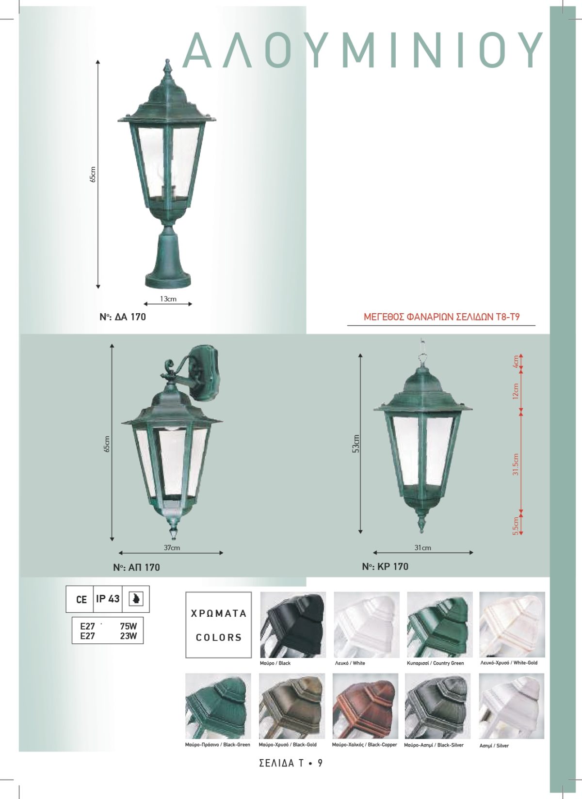 Φωτιστικά εξωτερικού χώρου Διογένης 170