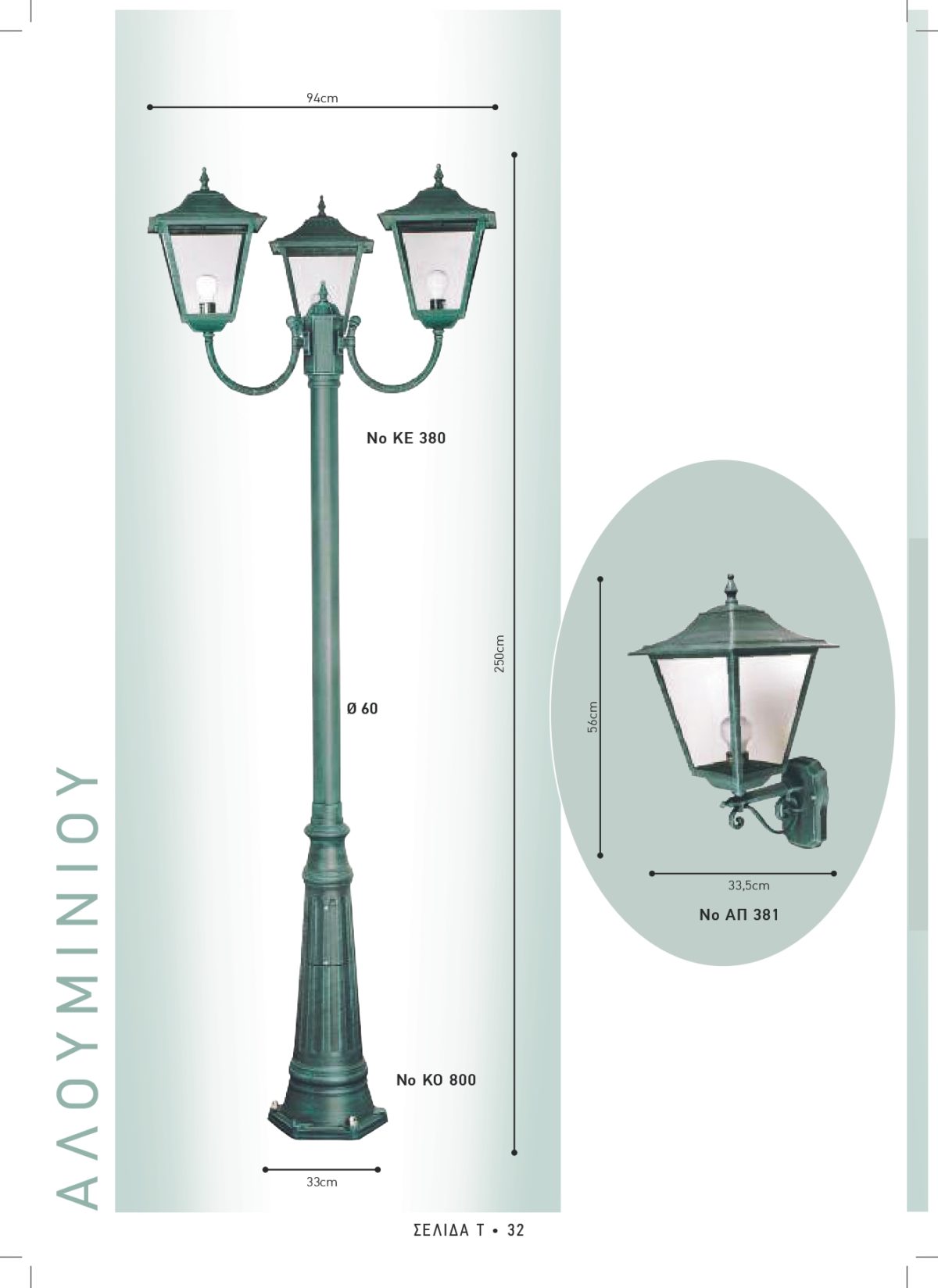 Φωτιστικά εξωτερικού χώρου Διογένης 380-381