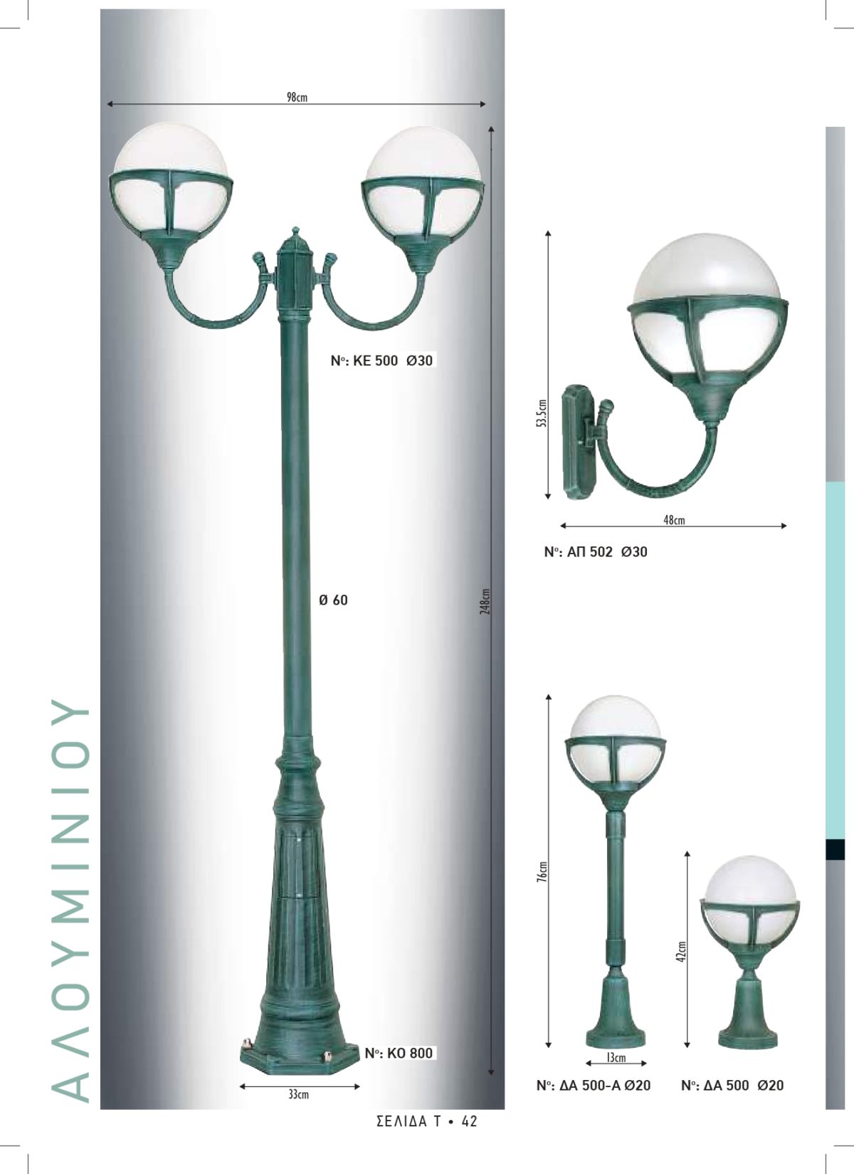Φωτιστικά εξωτερικού χώρου Διογένης 500-502