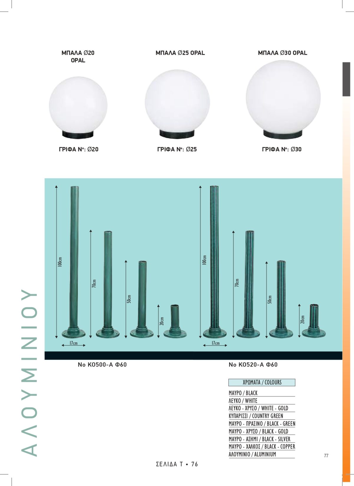Φωτιστικά εξωτερικού χώρου Διογένης 500-520