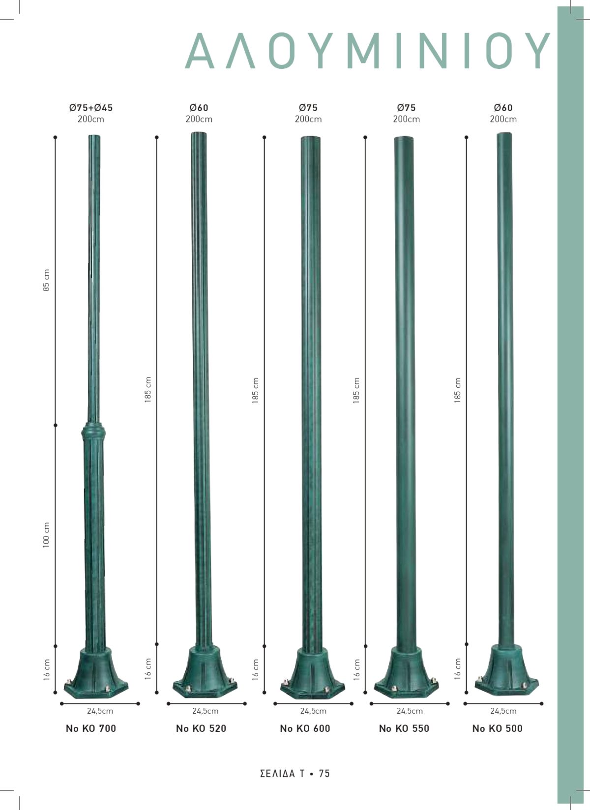 Φωτιστικά εξωτερικού χώρου Διογένης 500-520-550-600-700