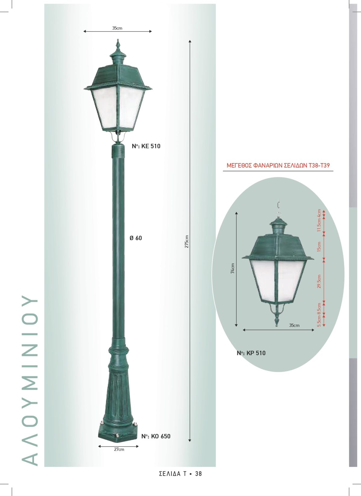 Φωτιστικά εξωτερικού χώρου Διογένης 510