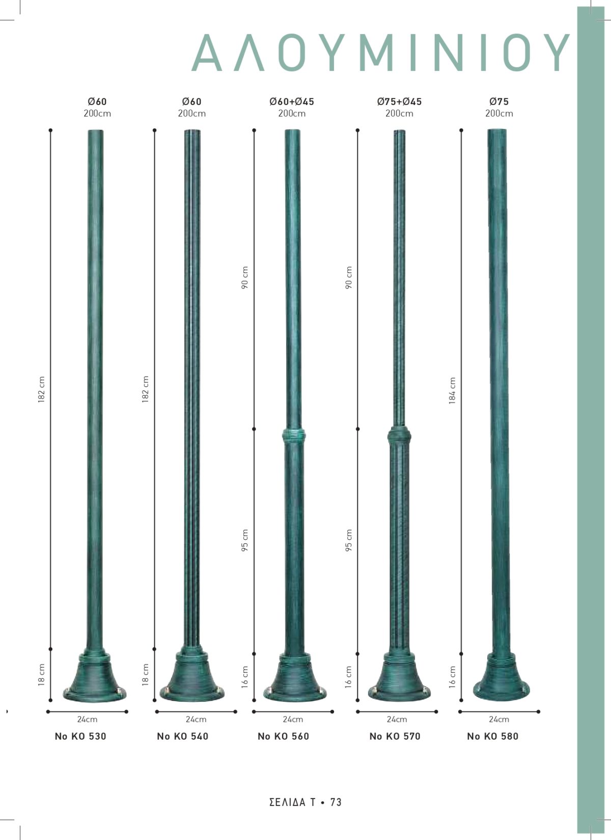 Φωτιστικά εξωτερικού χώρου Διογένης 530-540-560-570-580