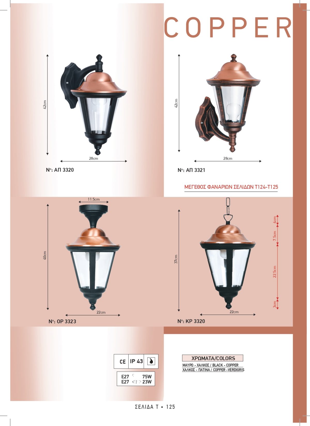 Φωτιστικά εξωτερικού χώρου Διογένης 3320-3321-3323