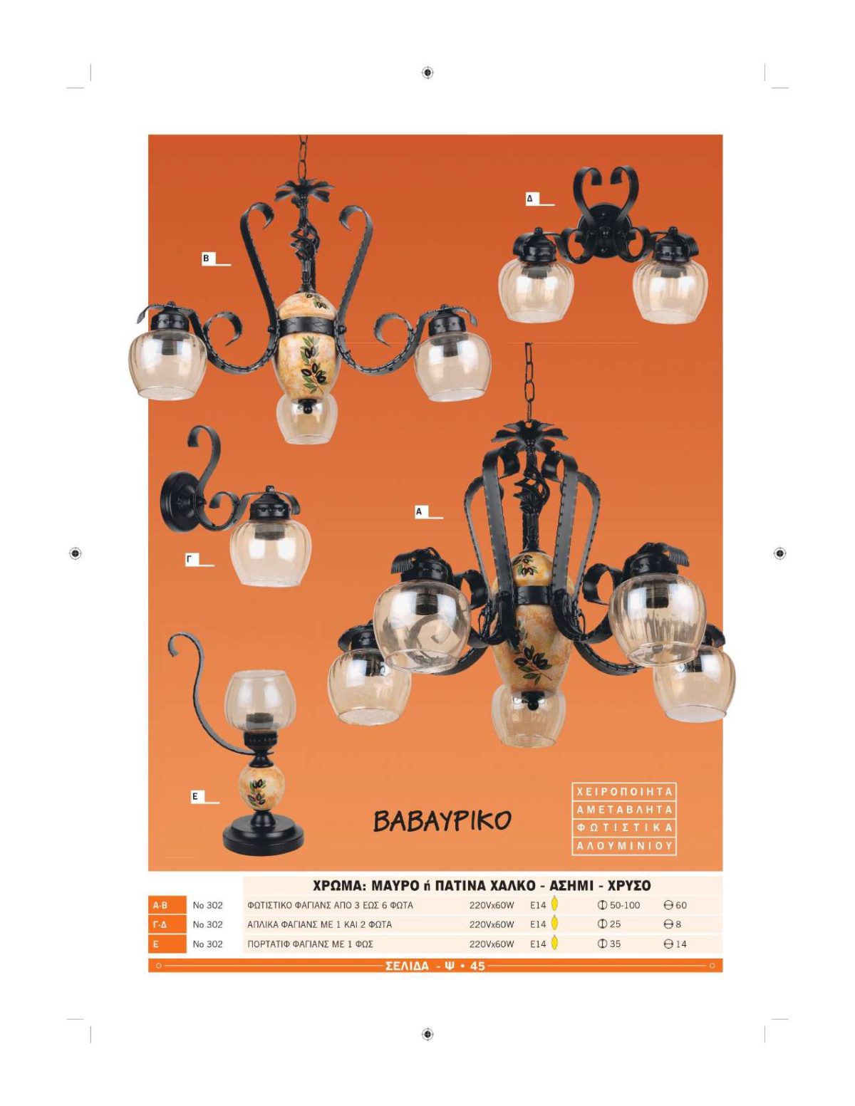 Χειροποίητα φωτιστικά Ήφαιστος Βαυαρικά