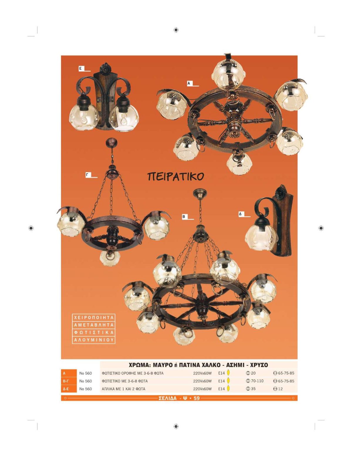 Χειροποίητα φωτιστικά Ήφαιστος Πειρατικά