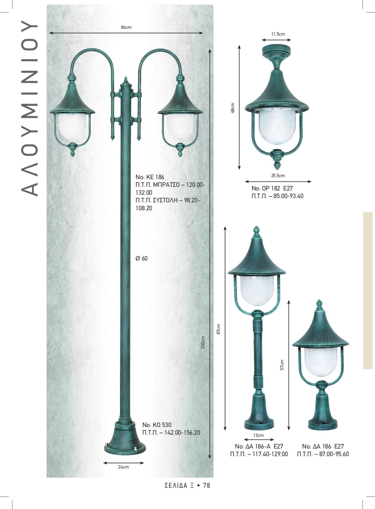 Φωτιστικά εξωτερικού χώρου Καλυψώ 182-186-186Α