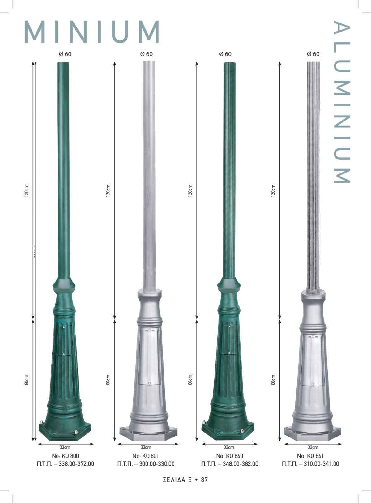 Φωτιστικά εξωτερικού χώρου Καλυψώ 800-801-840-841